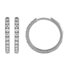 Morris & David's 14K White Gold 0.5-carat Diamond Hoops