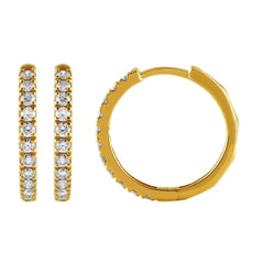 Morris & David's 14K Yellow Gold 0.5-carat Diamond Hoops