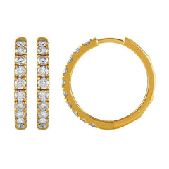 Morris & David's 14K Yellow Gold 1-carat Diamond Hoops