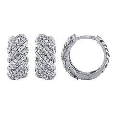 Morris & David's 14K White Gold 0.5-carat Diamond Huggies