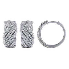 Morris & David's 14K White Gold 1-carat Diamond Huggies