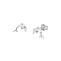 Jai's 14K White Gold Dolphin Studs