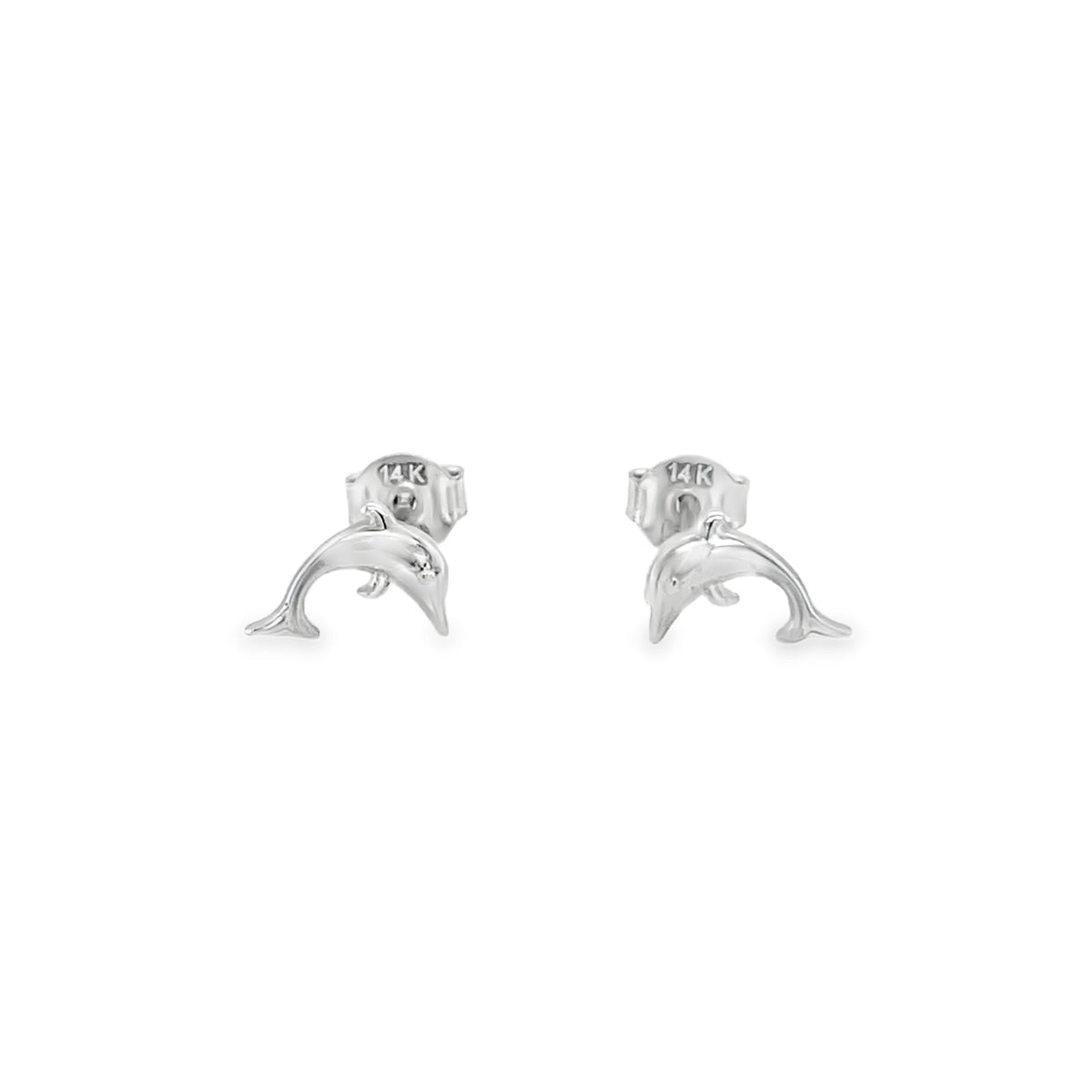 Jai's 14K White Gold Dolphin Studs