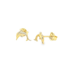 Jai's 14K Yellow Gold Dolphin Studs