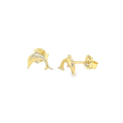 Jai's 14K Yellow Gold Dolphin Studs