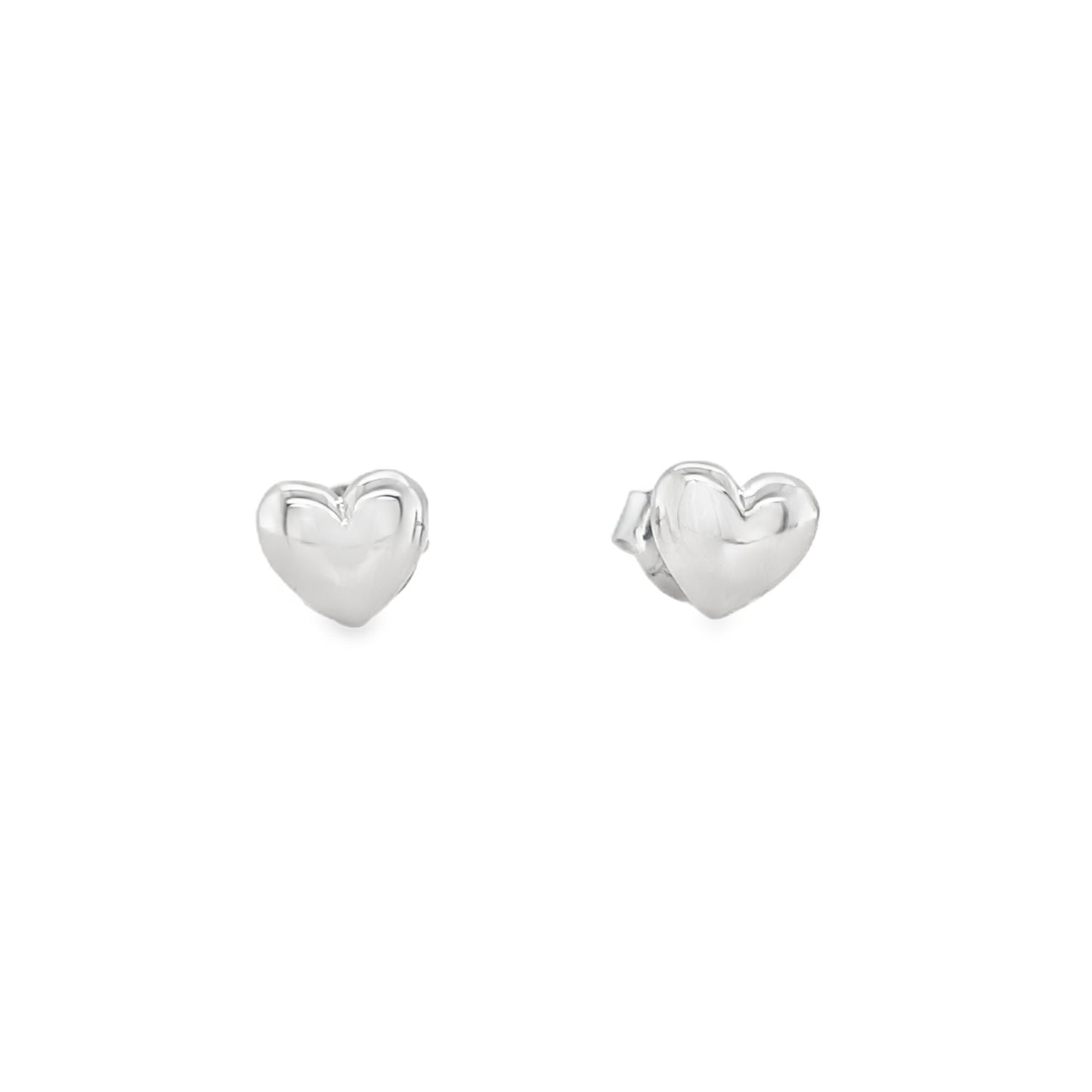 Jai's 14K White Gold Heart Studs