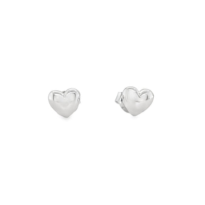 Jai's 14K White Gold Heart Studs