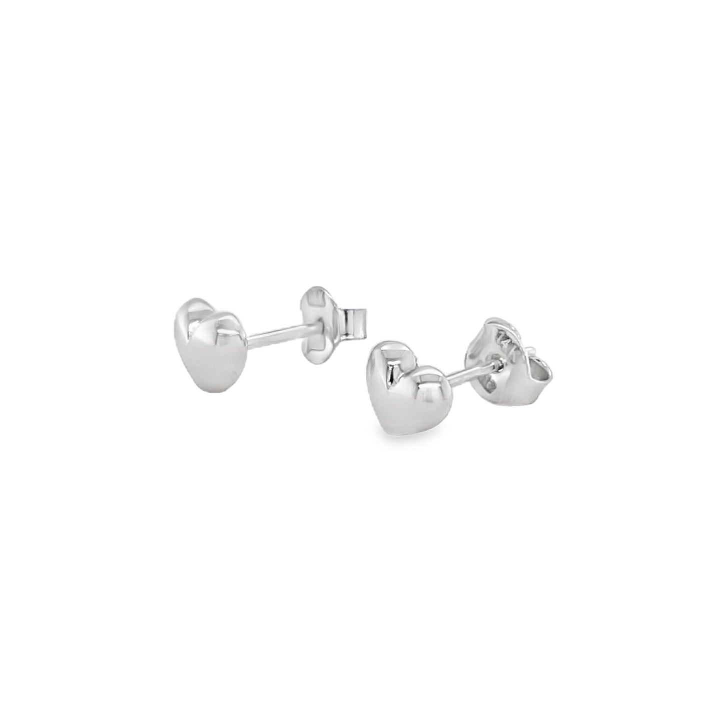 Jai's 14K White Gold Heart Studs