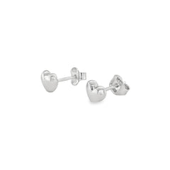 Jai's 14K White Gold Heart Studs