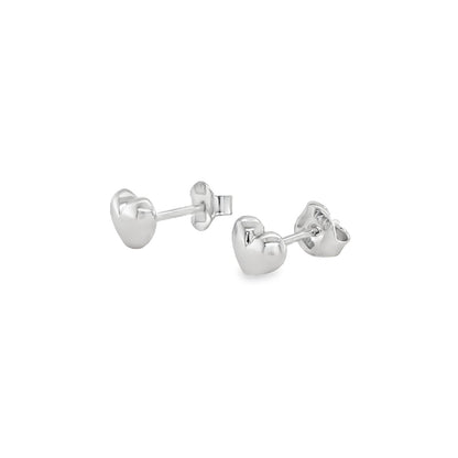 Jai's 14K White Gold Heart Studs