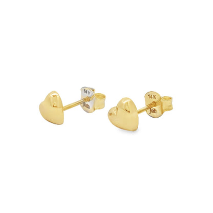 Jai's 14K Yellow Gold Heart Studs