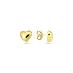 Jai's 14K Yellow Gold Heart Studs