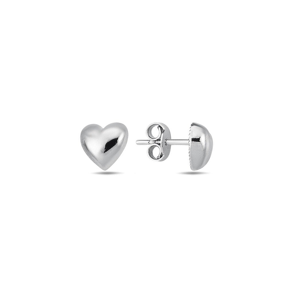 Jai's 14K White Gold Heart Studs
