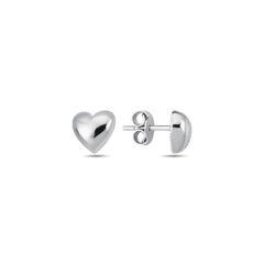 Jai's 14K White Gold Heart Studs