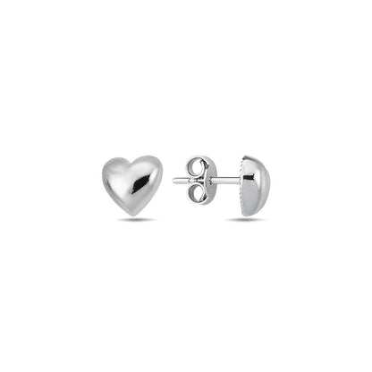 Jai's 14K White Gold Heart Studs