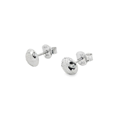 Jai's 14K White Gold Diamond-cut Sphere Studs