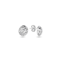Jai's 14K White Gold Diamond-cut Sphere Studs