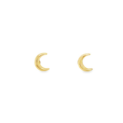 Jai's 14K Yellow Gold Crescent Moon Studs