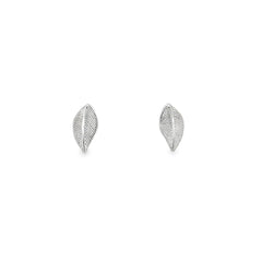 Jai's 14K White Gold Leaf Studs