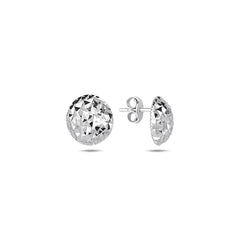 Jai's 14K White Gold Diamond-cut Sphere Studs