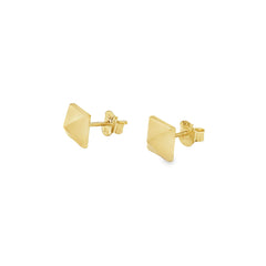Jai's 14K Yellow Gold Pyramid Studs