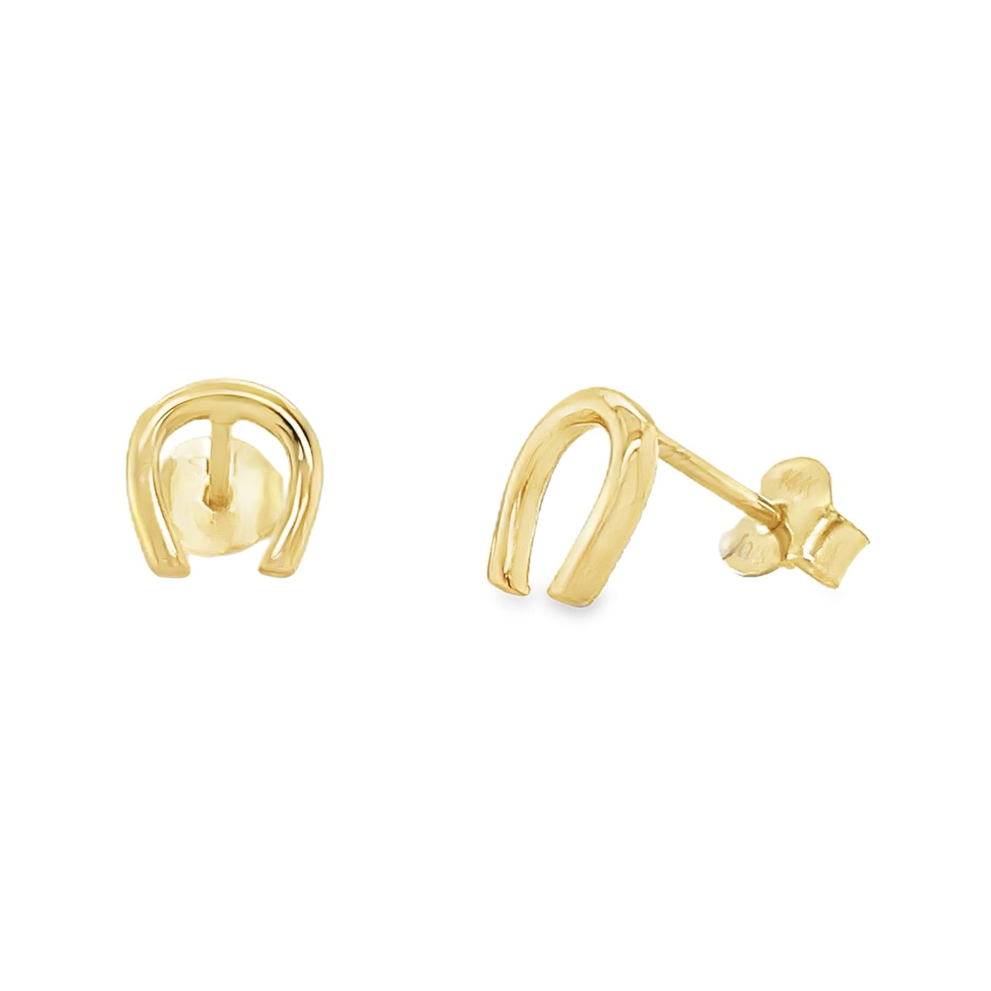 Jai's 14K Yellow Gold Horseshoe Studs