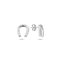 Jai's 14K White Gold Horseshoe Studs