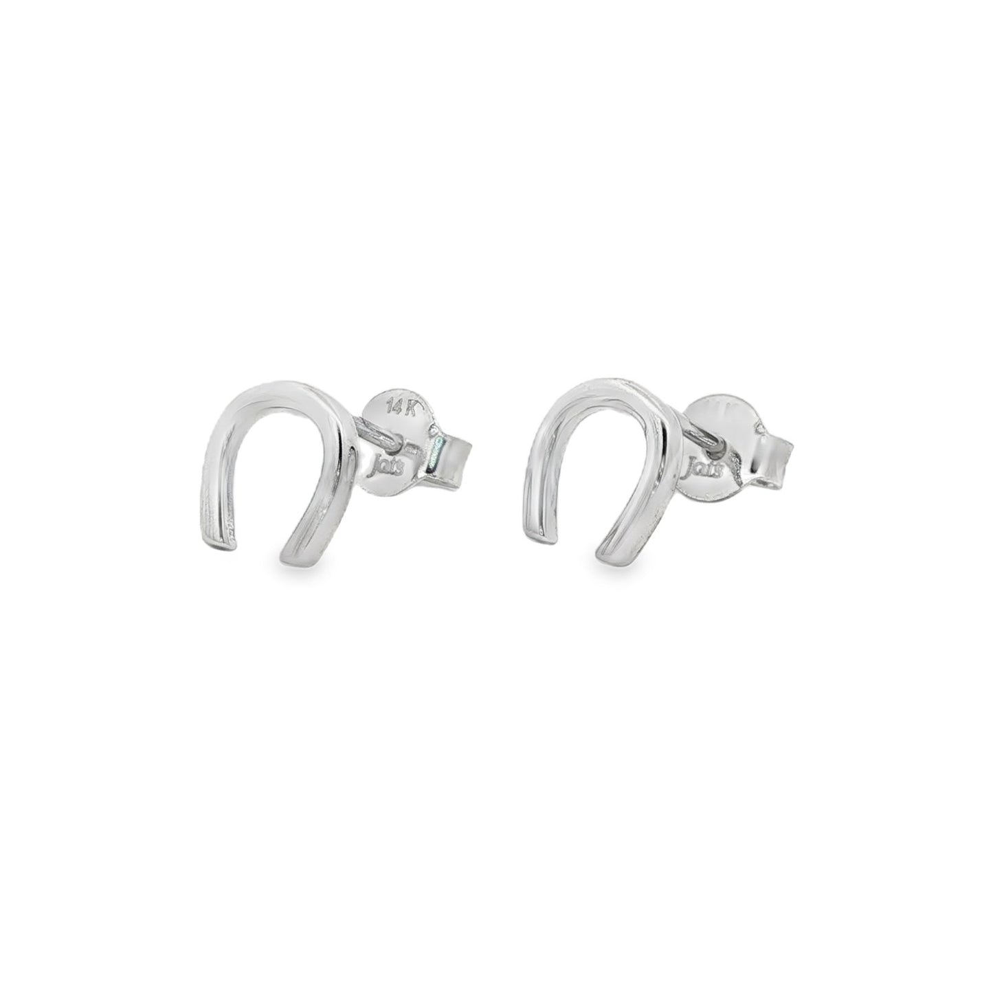 Jai's 14K White Gold Horseshoe Studs