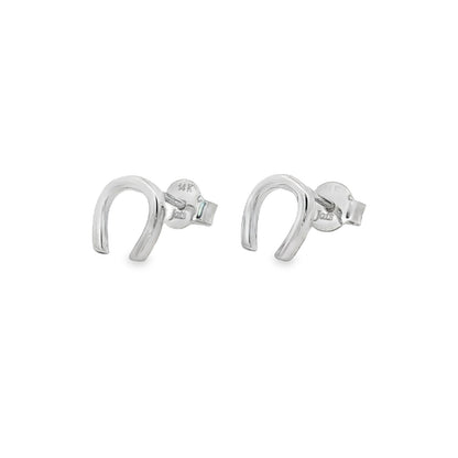 Jai's 14K White Gold Horseshoe Studs