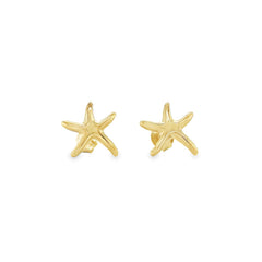 Jai's 14K Yellow Gold Starfish Studs