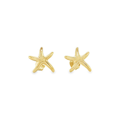Jai's 14K Yellow Gold Starfish Studs