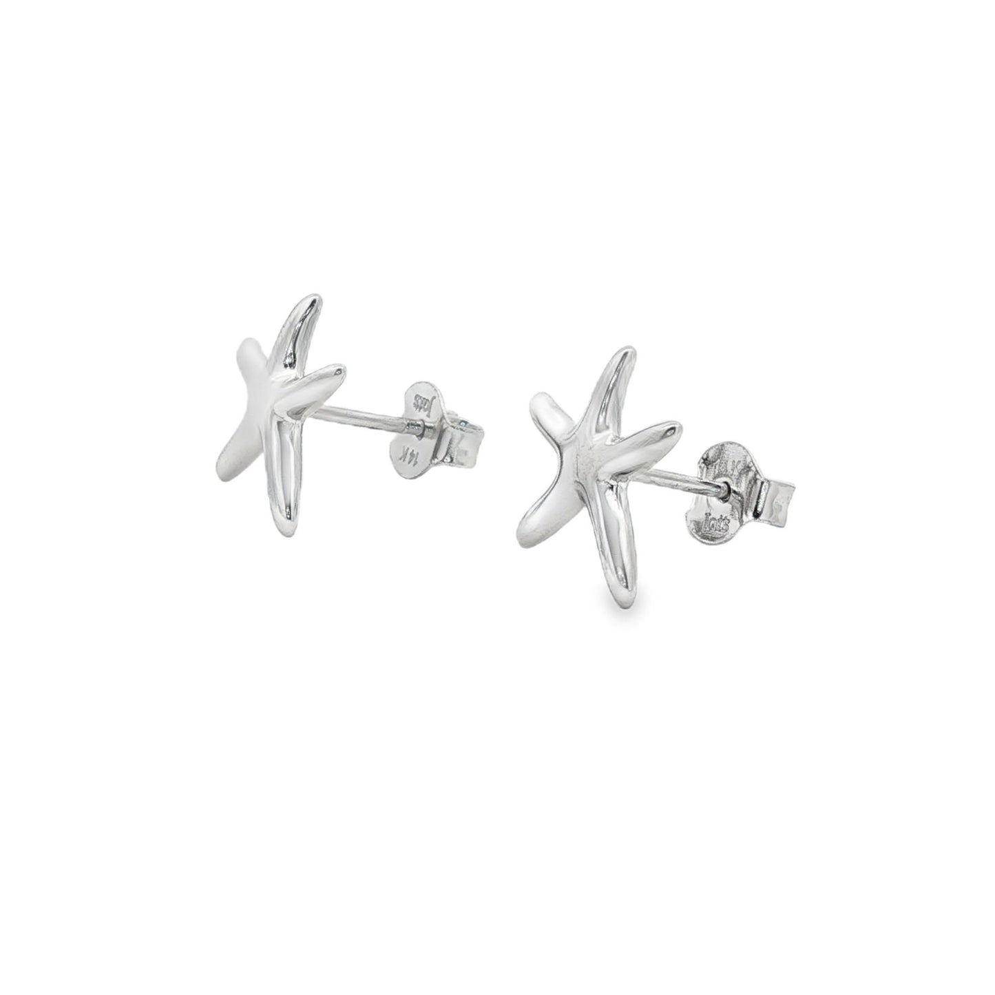 Jai's 14K White Gold Starfish Studs