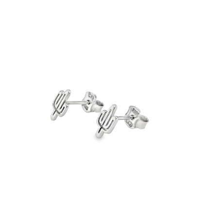 Jai's 14K White Gold Cactus Studs