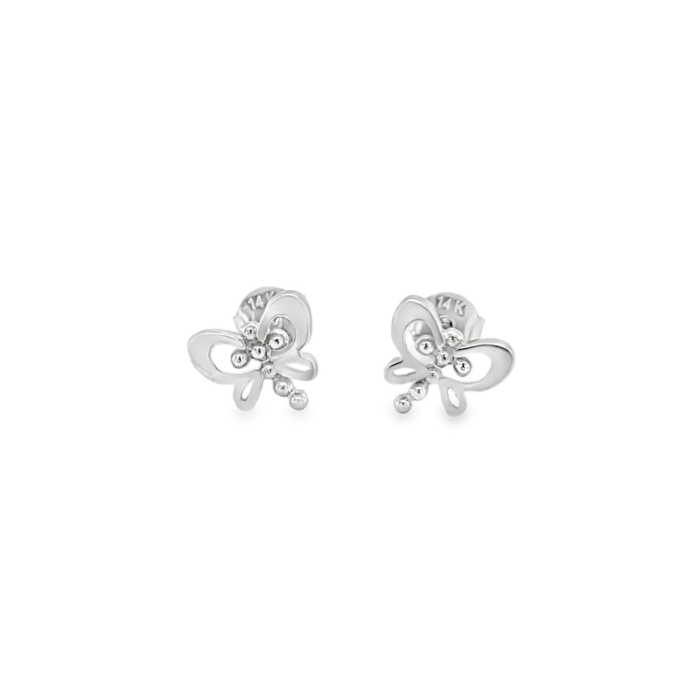 Jai's 14K White Gold Petite Butterfly Studs