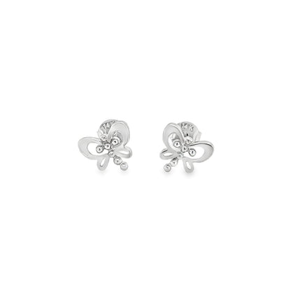 Jai's 14K White Gold Petite Butterfly Studs