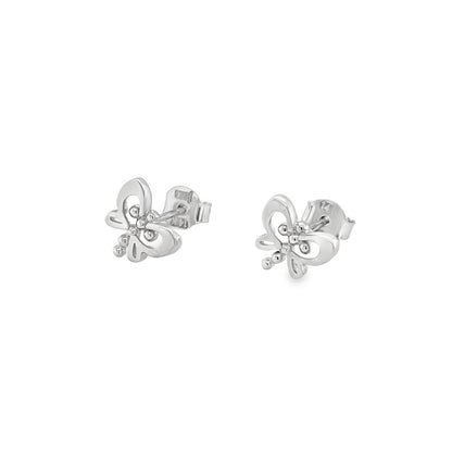 Jai's 14K White Gold Petite Butterfly Studs