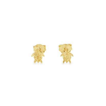 Jai's 14K Yellow Gold Petite Turtle Studs