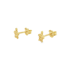 Jai's 14K Yellow Gold Petite Turtle Studs