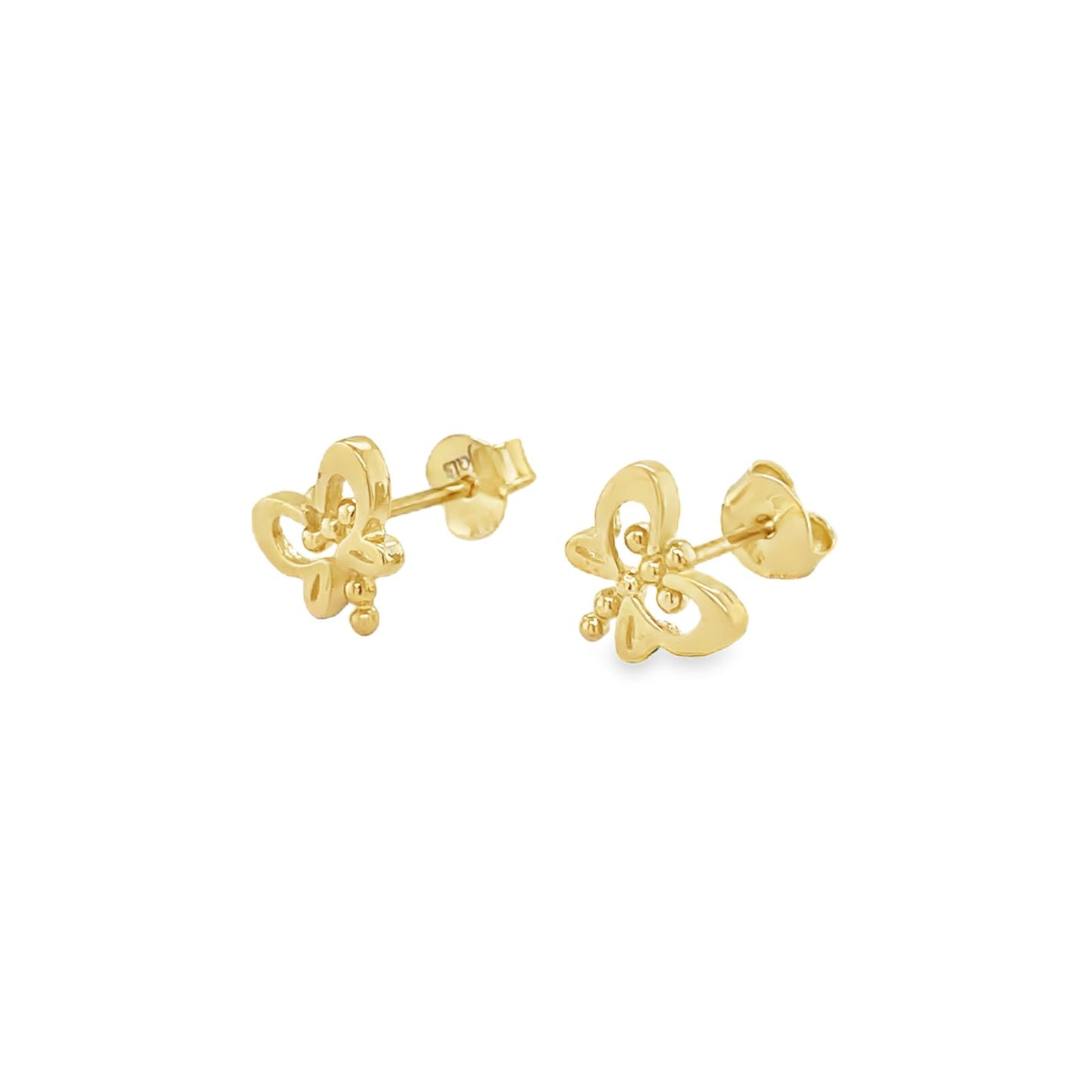 Jai's 14K Yellow Gold Petite Butterfly Studs