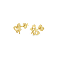 Jai's 14K Yellow Gold Petite Butterfly Studs