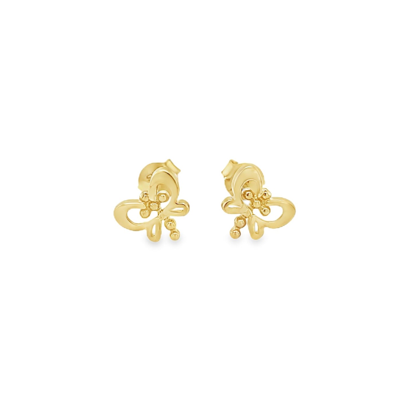 Jai's 14K Yellow Gold Petite Butterfly Studs