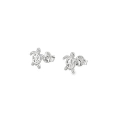 Jai's 14K White Gold Peace Turtle Studs