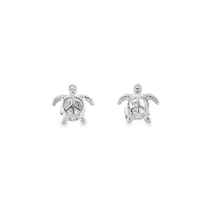 Jai's 14K White Gold Peace Turtle Studs