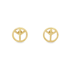 Jai's 14K Yellow Gold Peace Studs