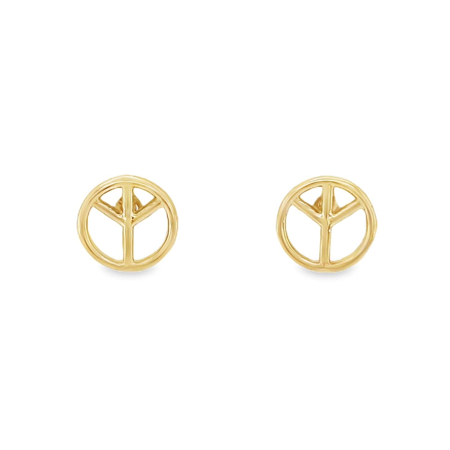 Jai's 14K Yellow Gold Peace Studs