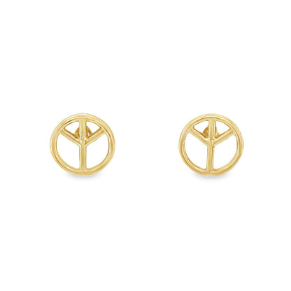 Jai's 14K Yellow Gold Peace Studs