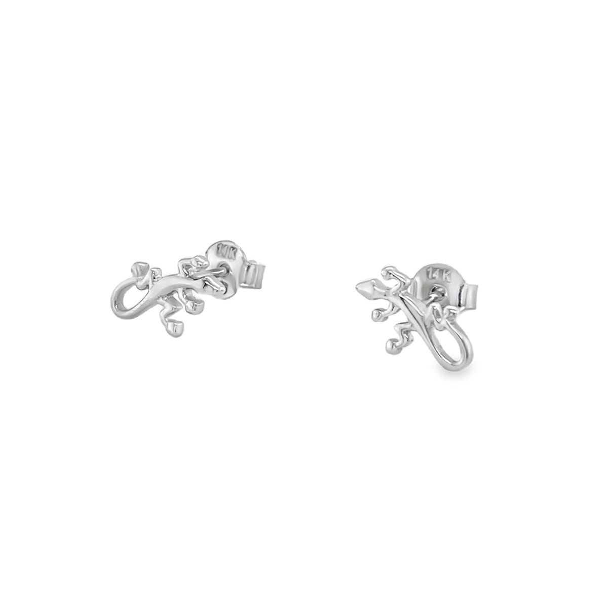 Jai's 14K White Gold Gecko Studs