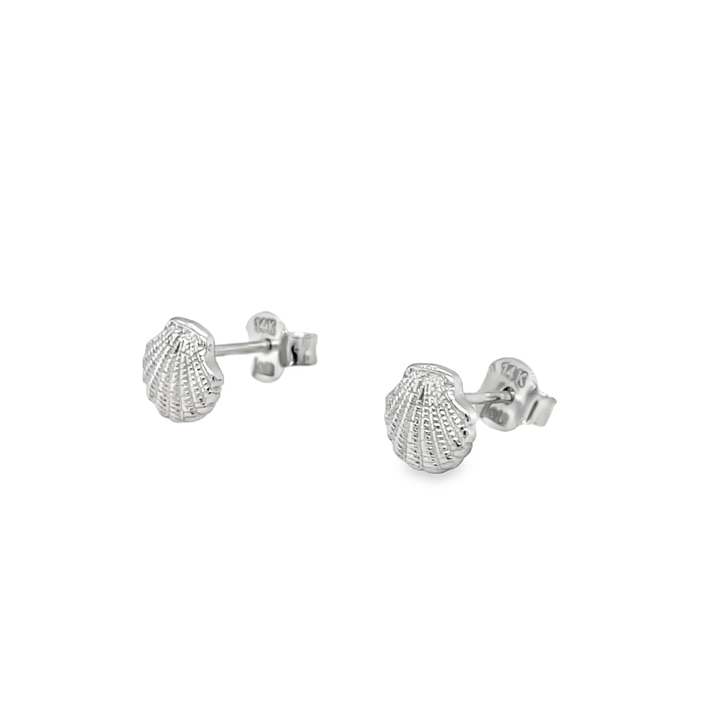 Jai's 14K White Gold Seashell Studs