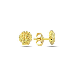 Jai's 14K Yellow Gold Seashell Studs