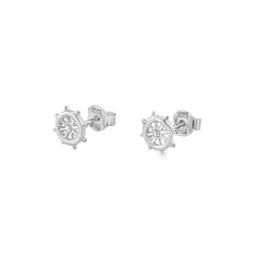 Jai's 14K White Gold Ship Wheel Studs